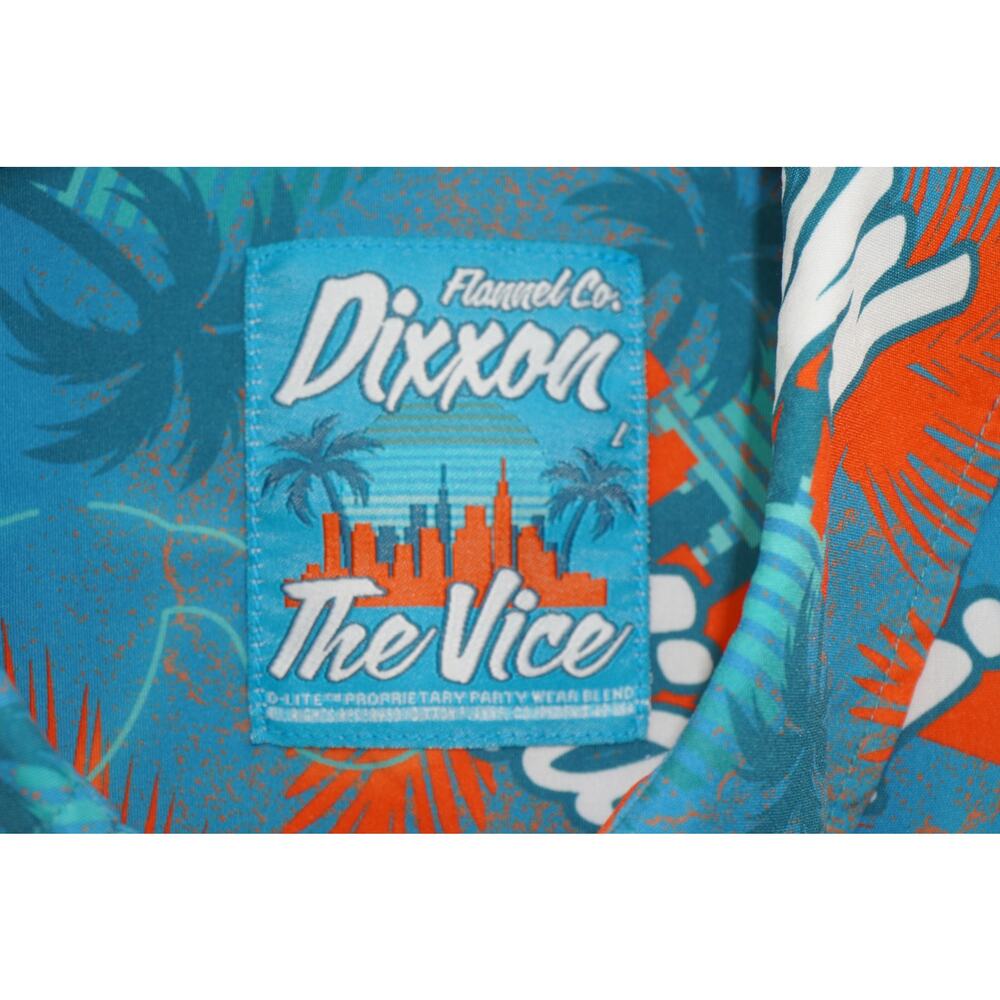 Dixxon Flannel Co Vice Miami Shirt Mens Button Up Loud Tropical Print L - Picture 4 of 6